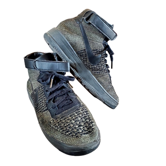 Nike Air Force 1 Ultra FlyKnit Mid Sz9US 42.5 EUR Cm 27 Oreo - Picture 6 of 11